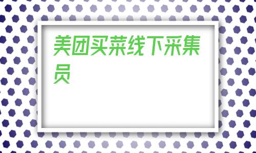 美团买菜线下采集员_美团信息采集员怎么做