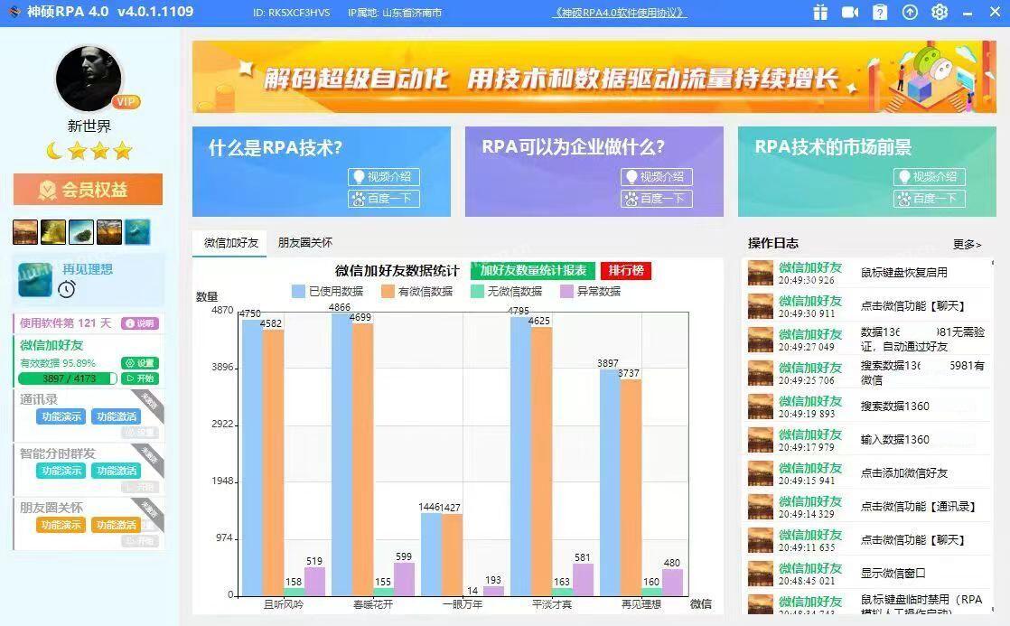 客户使用RPA软件主界面锦集图